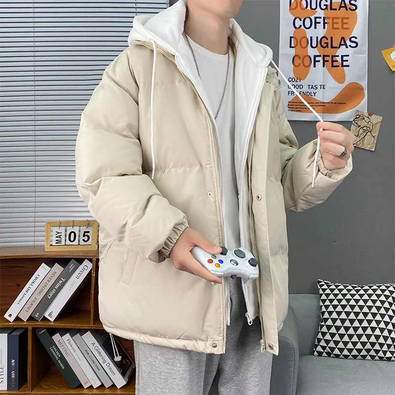 EOENKKY/Men Black Harajuku Winter Jacket 2022 Mens Japanese Streetwear Puffer Jacket Man Korean Fashion Padded Coat Male M-4XL