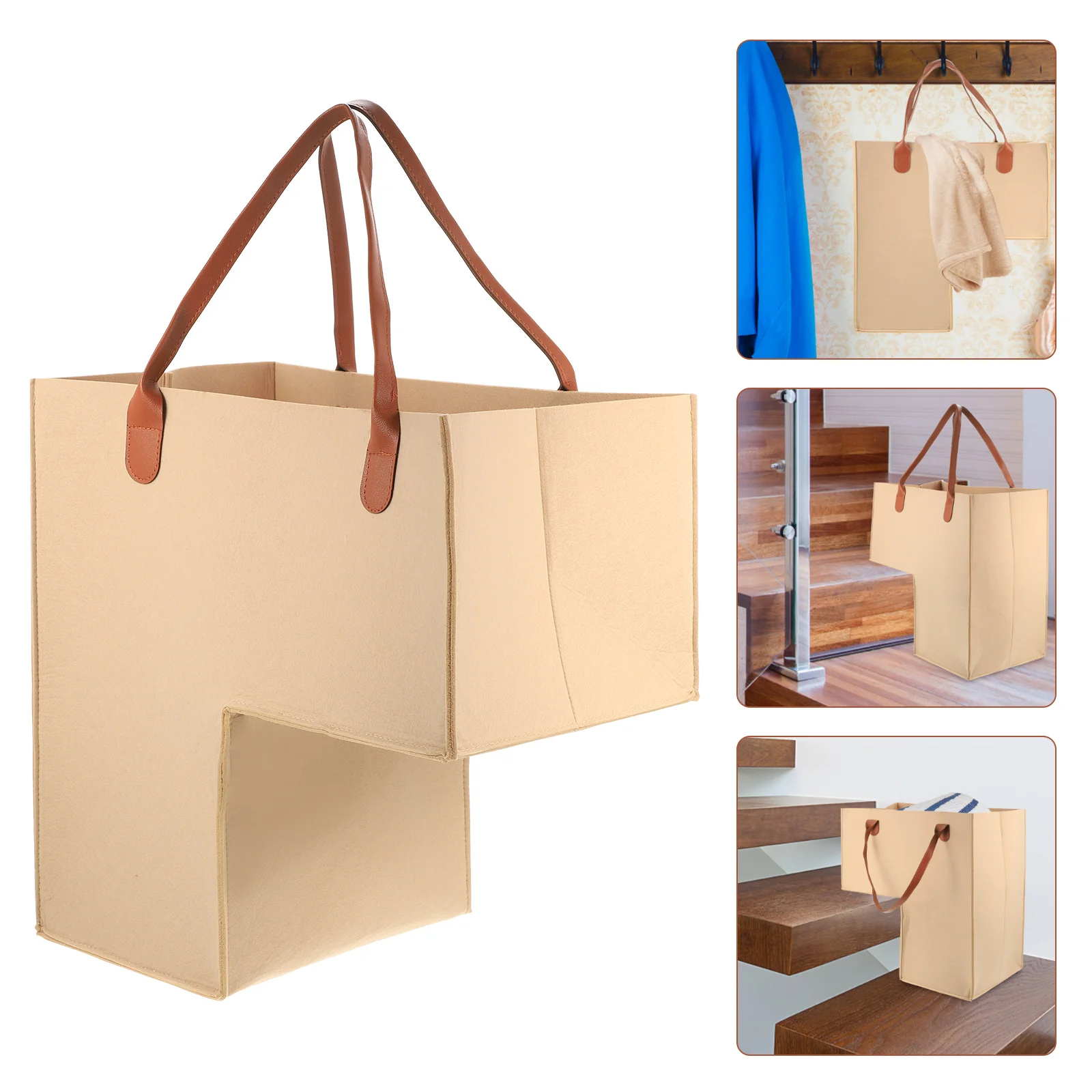 

Storage Bag Foldable Bins Folding Design Basket Toy Sundries Holder Felt Pouch Child Large Clothes Laundry
