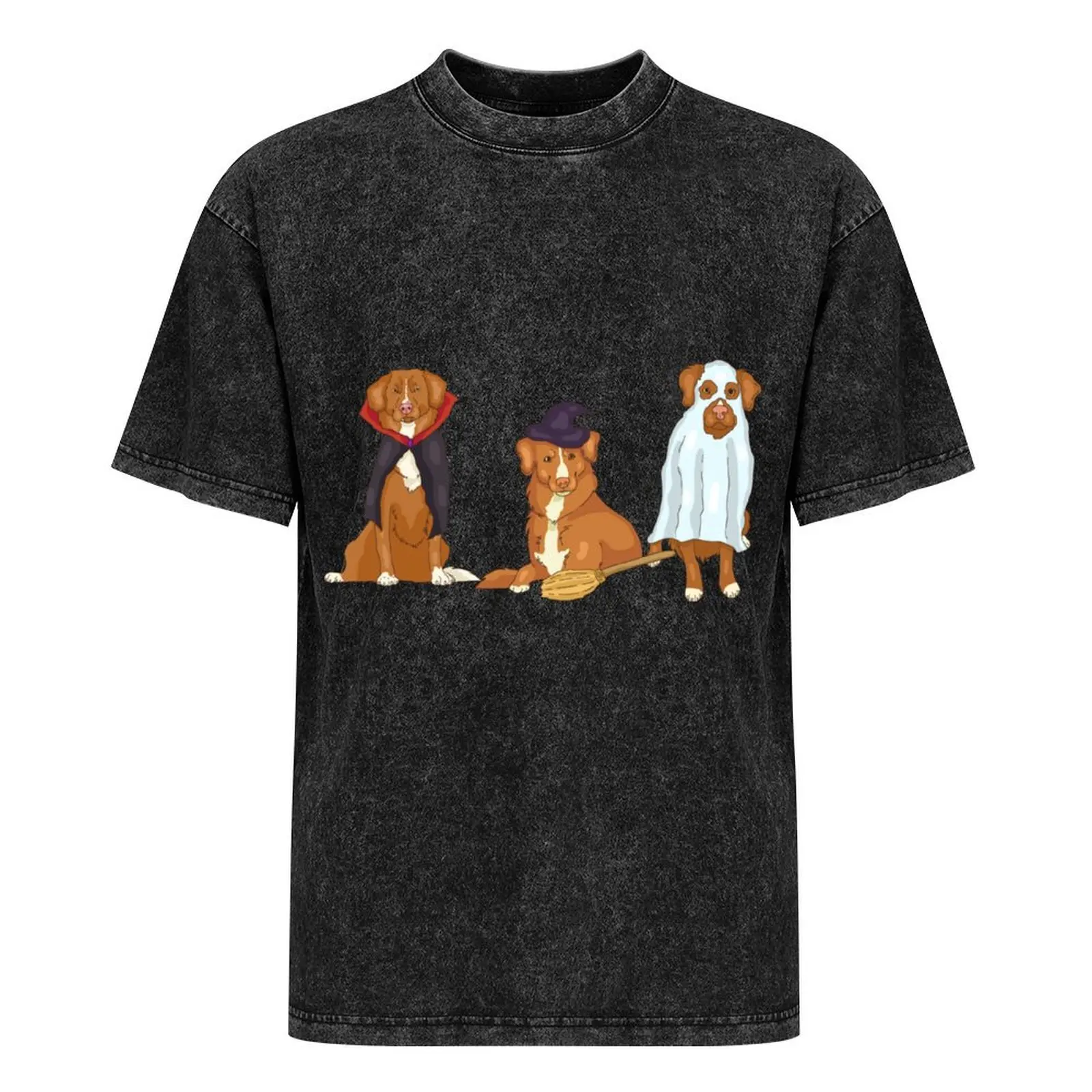 Happy Howloween A Duck Toller Хэллоуин футболка баскетбольные футболки с рисунком аниме