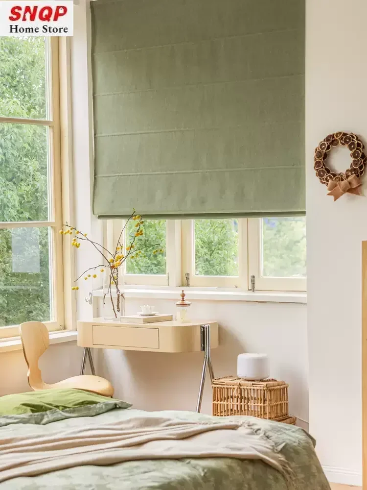 Японские зеленые римские жалюзи мокко по индивидуальному заказу шторы для окон