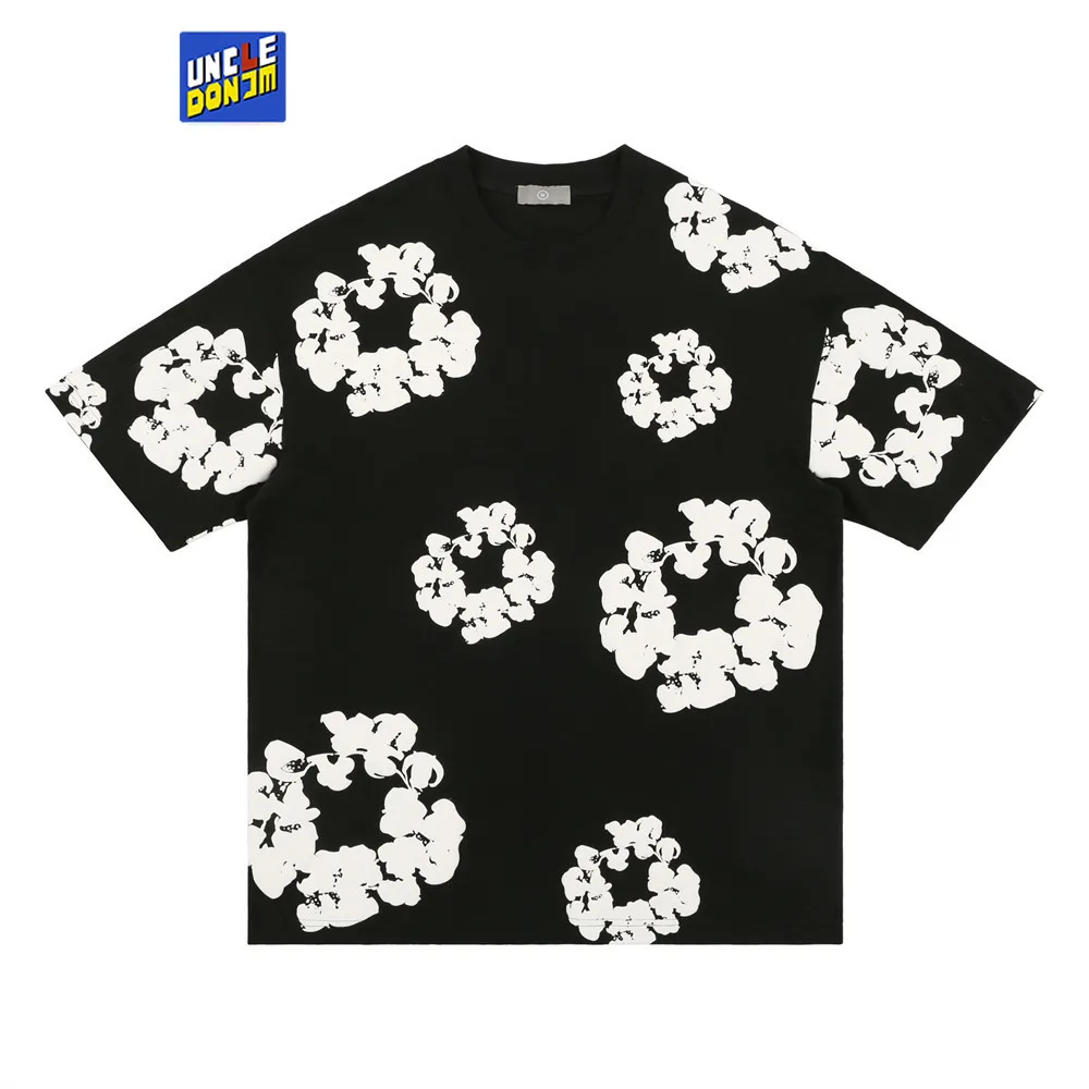 

Floral Graphic Tees Harajuku Oversized T Shirt Streetwear Woman Tshirts Spring And Summer Tops Tees Dropship