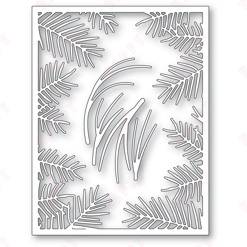 

Metal Craft Cutting Dies For Diy Scrapbooking Paper Diary Decoration Manual Handmade For 2022 Embossing New Pine Needle Frame