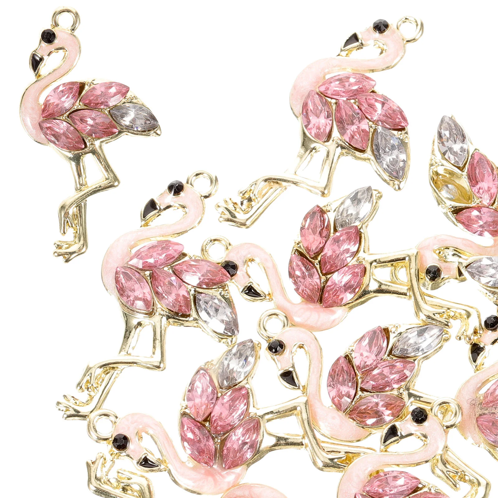 

DIY Jewelry Material Necklace Charms Making Pendants Crafting Findings Flamingo Shaped Earrings Accessories