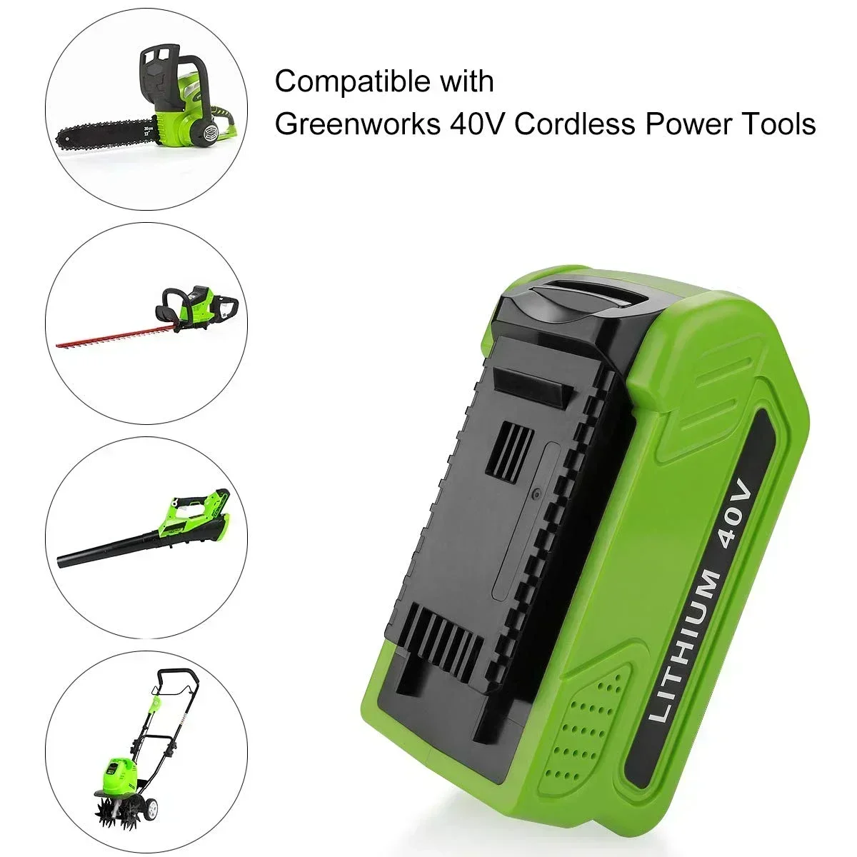 Сменный литий-ионный аккумулятор 40 В 5000 мАч 6000 29472 для GreenWorks Вольт G-MAX 29252 20202 22262 27062