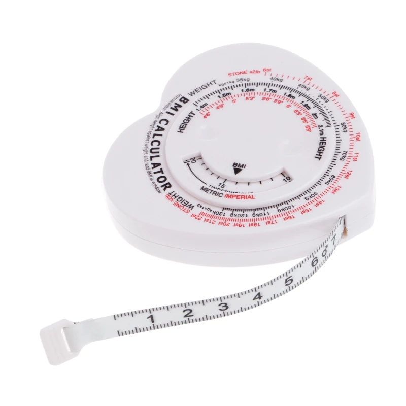 

Heart BMI Body Mass Index Measure Tape Calculator Body Muscle Diet Weight Loss