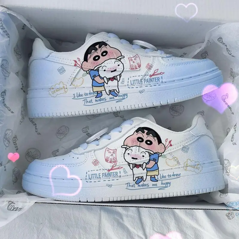 

2023 NEW Anime Crayon Shin Chan Canvas Sneakers Casual Shoes Unisex Cartoon PU Printing Comfortable Flat Shoes Birthday Gift