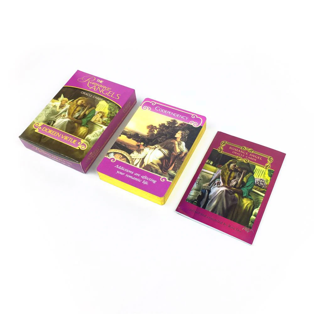 

Big Size 11 X 8 Romance Angels Oracle Cards Deck With Paper Guidebook Oracle Tarot Guide Book Games Fate Oracle High Quality