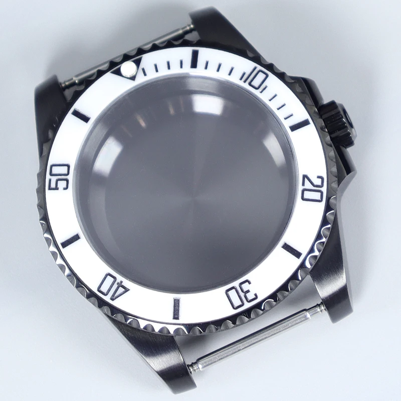 Черный корпус для дайвинга с PVD-покрытием 40 мм керамический безель сапфир Seiko Nh35