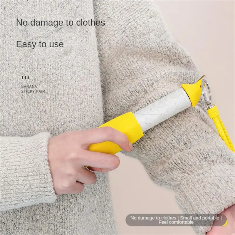 

Banana Shape Hair Sticking Device Tearable Portable Pet Hair Removal Artifact Household Roller Fur Cleaner Sticky