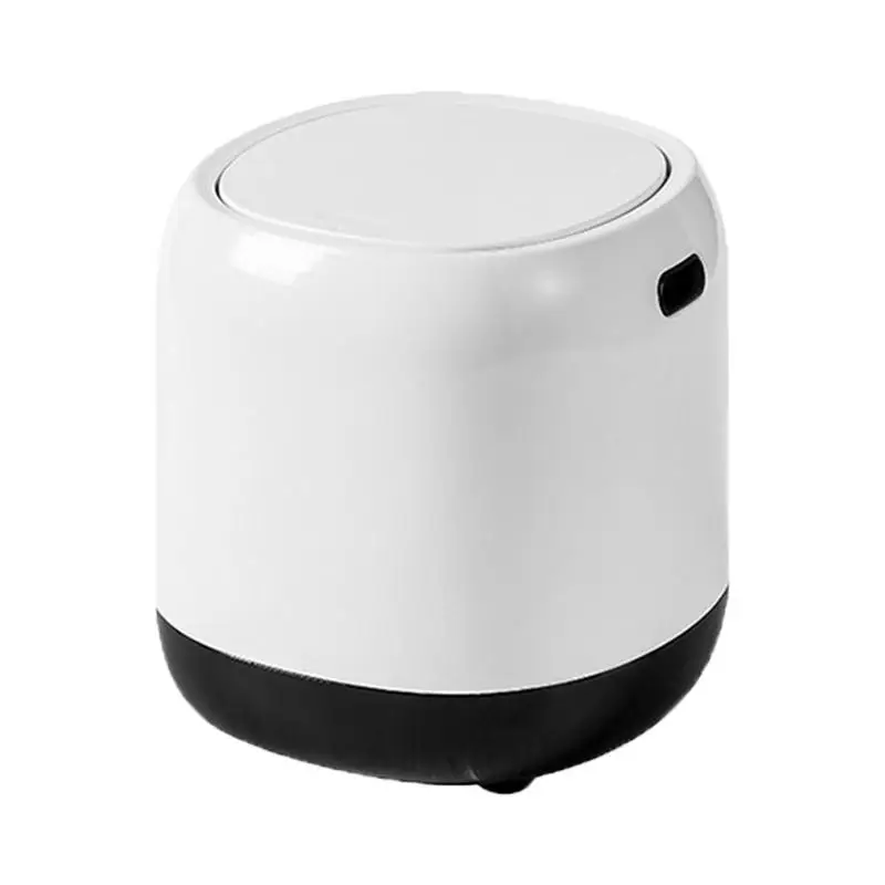

Mini Small Waste Bins With Lid Desktop Garbage Basket Home Table Plastic Trash Can Office Supplies Dustbins Sundries Barrel Box
