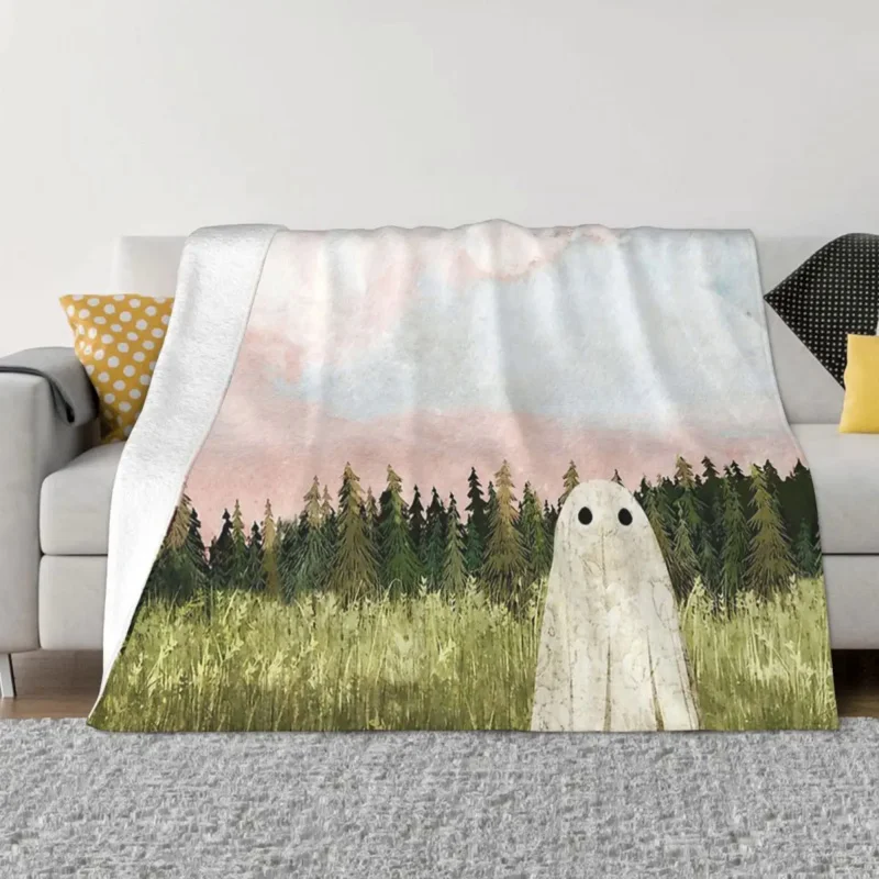 

Мягкое Фланелевое покрывало с изображением призрака