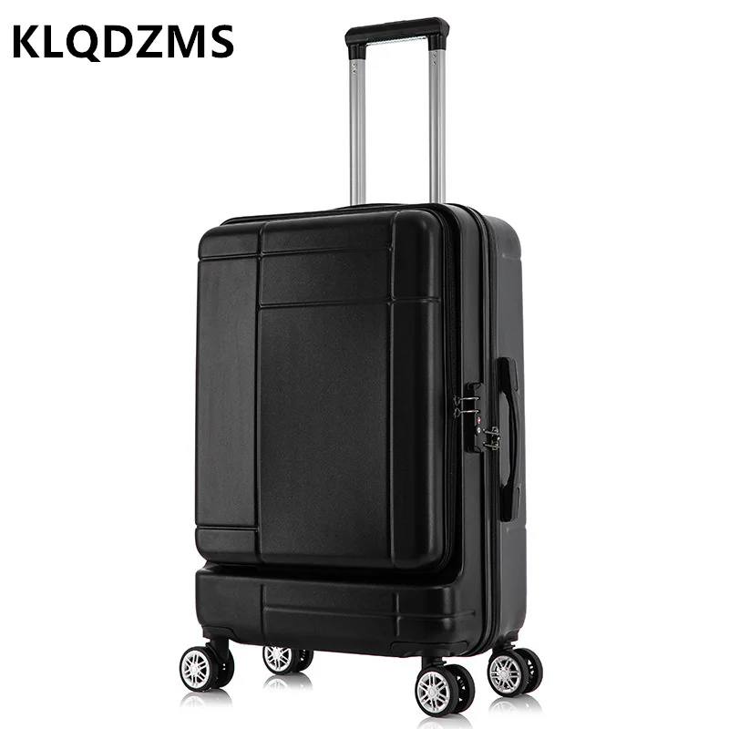 KLQDZMS New Simple Atmospheric Front-opening Computer Suitcase for Men and Women 20
