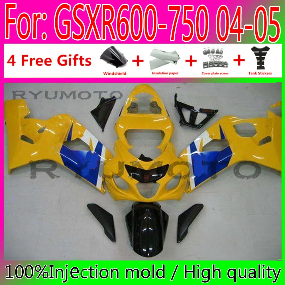 Новинка Обтекатели для литья под давлением ABS мотоциклов Suzuki GSXR600 GSXR750 GSXR 600 750 K4 2004