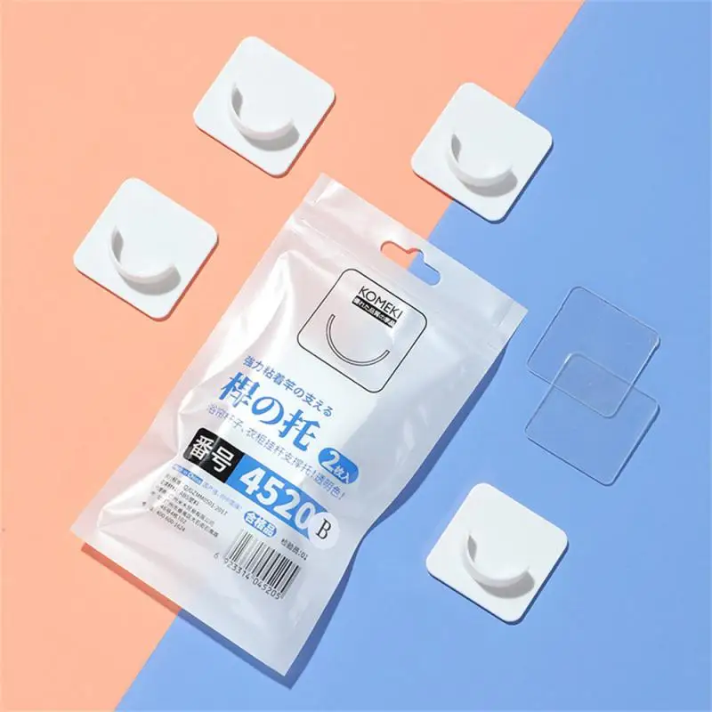 

2pcs Strong Curtain Rod Bracket Holder Hooks For Wall Adhesive Bathroom Shower Rod Tension Retainer No Drilling Stick For Closet