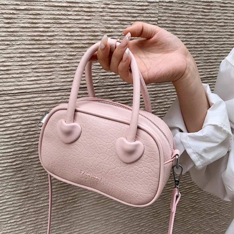 

Temperament Korean Version Women Mini Handbags 2023 New PU Leather Work Shoulder Bags Casual Textured Ladies Crossbody Bag