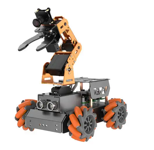 

MasterPi Hiwonder AI Vision Robot Arm with Mecanum Wheels Car Powered by Raspberry Pi Open Source Robot Car