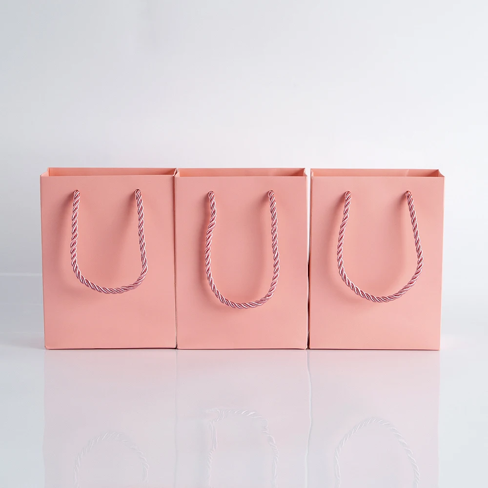 24/50/100pcs Mini Small Kraft Paper Bag with Handles Festival Gift Bag for Packaging Christmas Cookie Candy Shopping Tote Bags