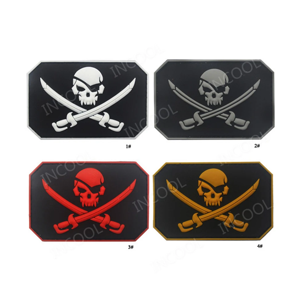 Инфракрасные Светоотражающие нашивки с вышивкой в виде черепа светящиеся