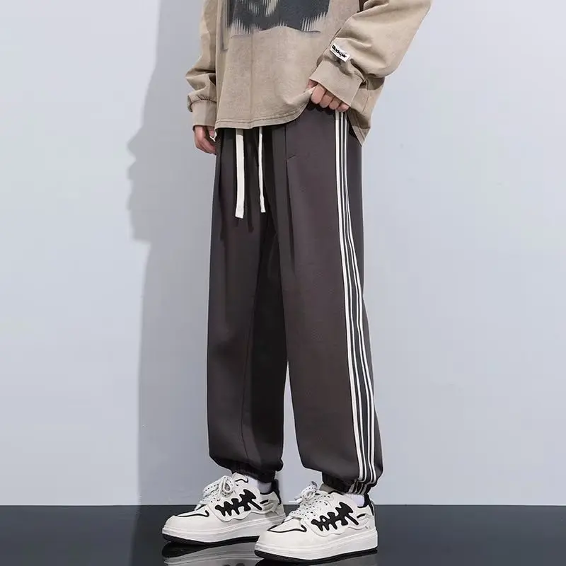 Мужские Спортивные Штаны В Стиле Хип-хоп 2024 Корейские Брюки Для Бега Уличном
