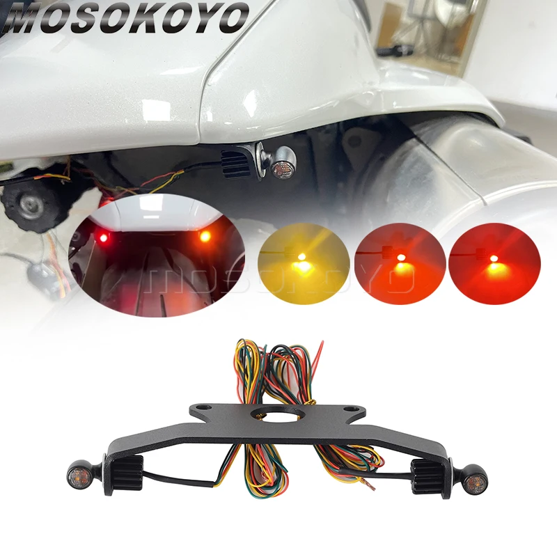 

Для Harley Sportster S 1250 RH1250 2021-UP мотоциклетные светодиодные мини-задние указатели поворота, индикатор стоп-сигнала, кронштейн заднего фонаря