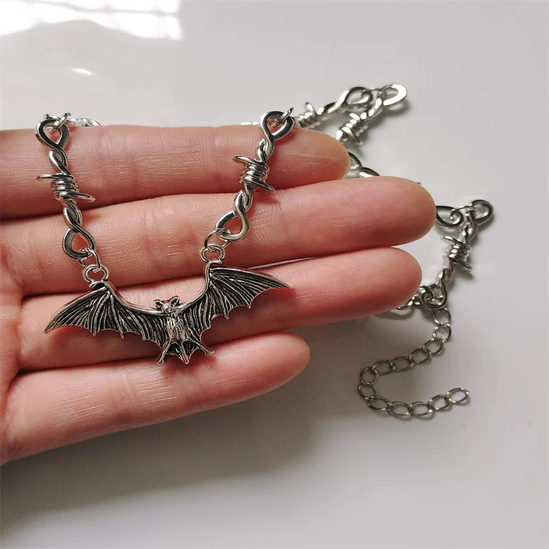 Маленькая проволока железная летучая мышь колье-чокер ожерелье женское колье в