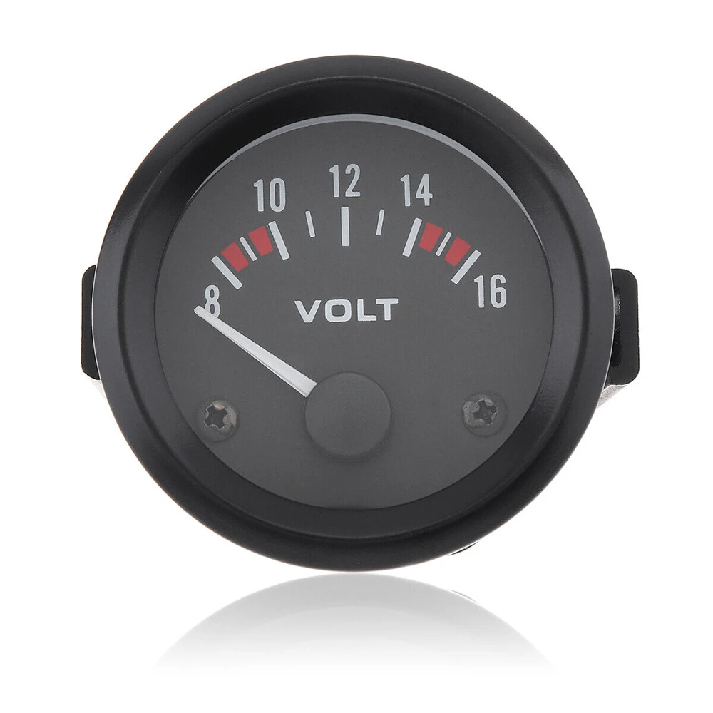 

Universal 12V 2" 52mm Car Voltmeter 8-16V Pointer Volt Gauge Voltage LED Electrical Auto Meter
