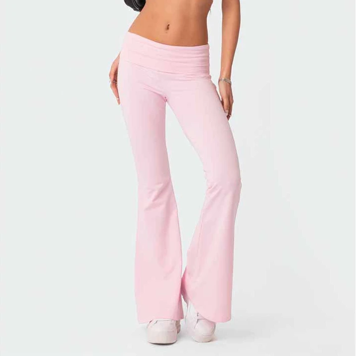 

Однотонные расклешенные брюки, черная эластичная облегающая женская одежда, сексуальные тренировочные брюки, повседневные Капри, брюки, леггинсы со стандартной посадкой