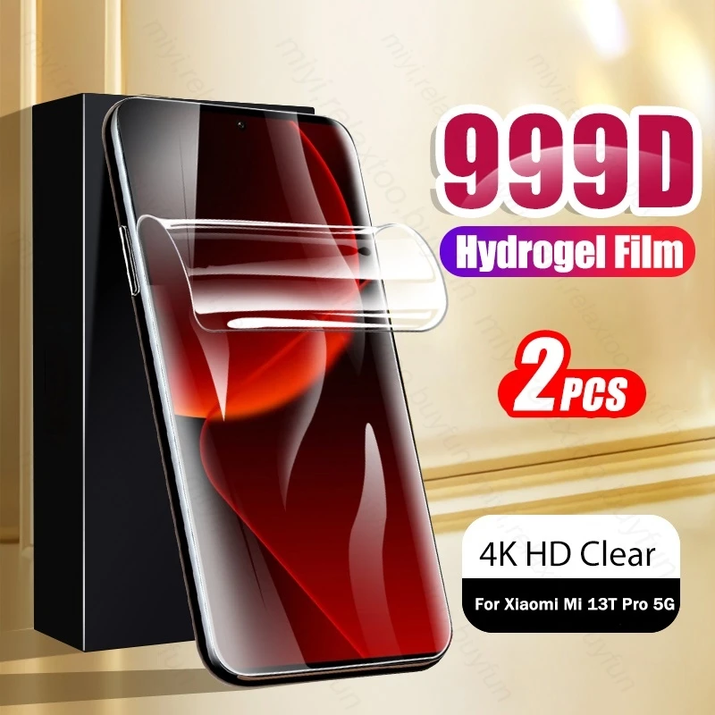 2 шт. 999D мягкая Гидрогелевая пленка защитные пленки для экрана Xiao mi 13 T Pro 5G 23078PND 6 67