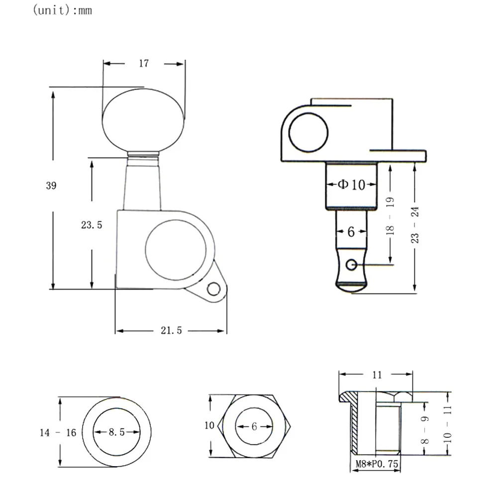 

Новинка, струнные колышки для тюнинга укулеле, 4 шт., 8*5*2 см, черные, для головок машины укулеле, запасные части для тюнинга струн