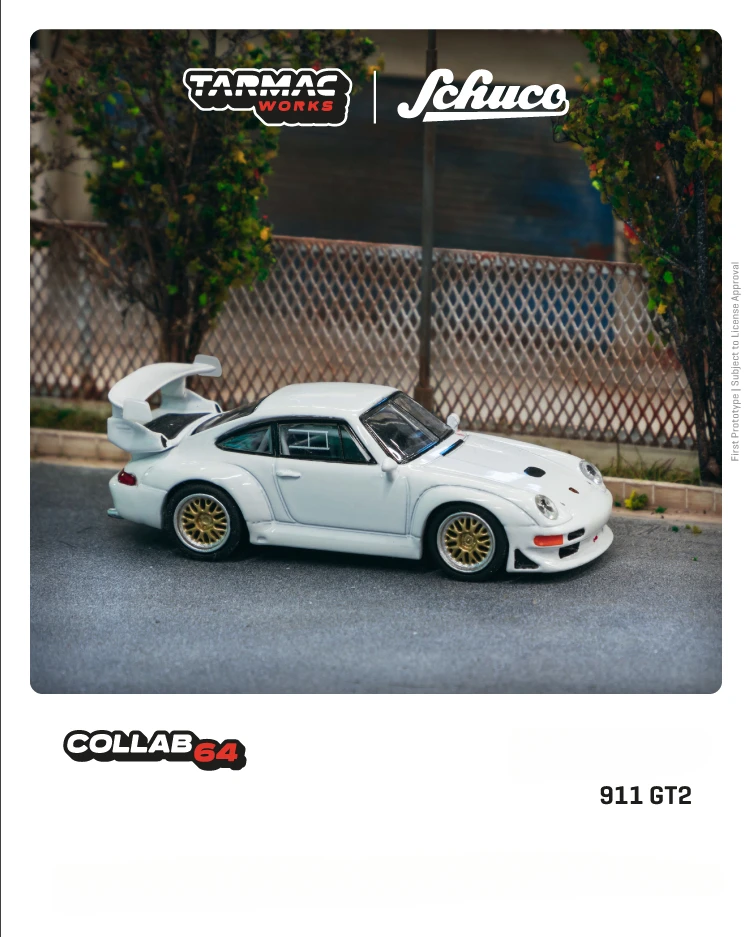 

Tarmac Works 1:64 911 GT2 White Diecast Model Car