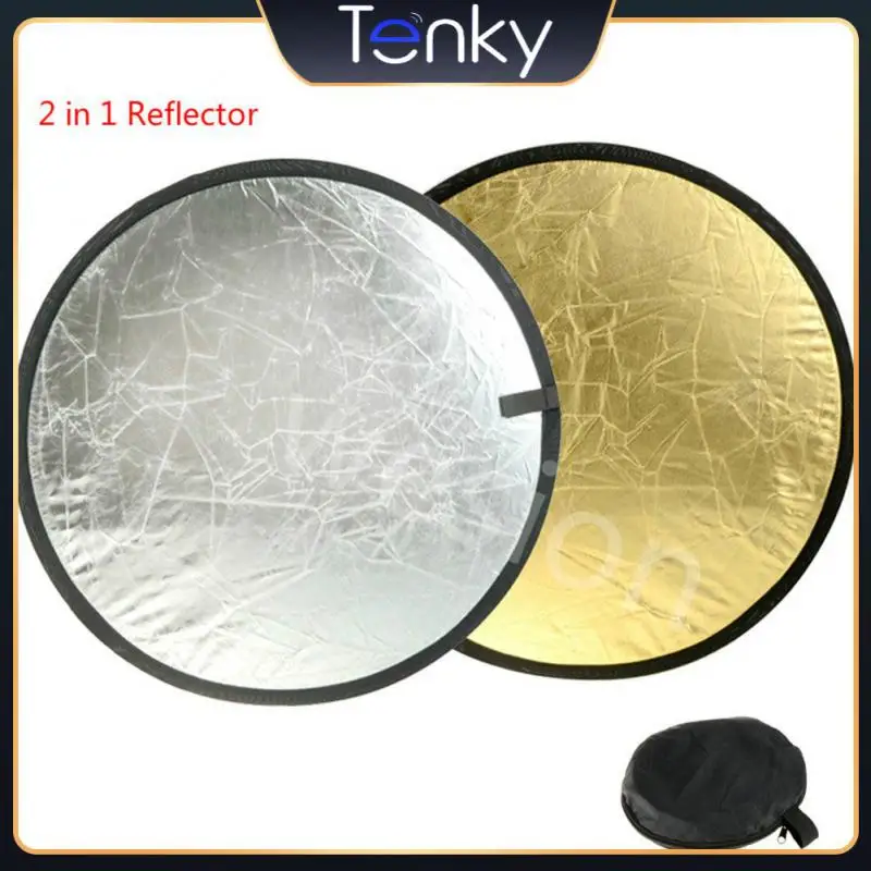 

Gold Silver Multi-folding Fill Light Board 2 In 1 Light Plate Portable Reflector Suitable For Live Photography Studio Round 30cm