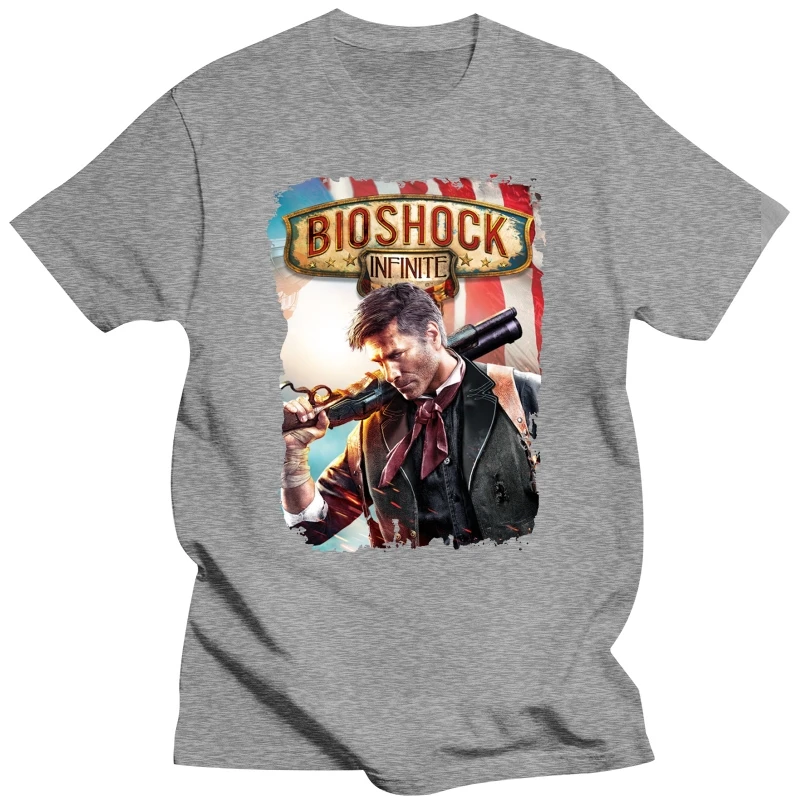 забавные футболки Bioshock Мужская футболка с коротким рукавом-Booker