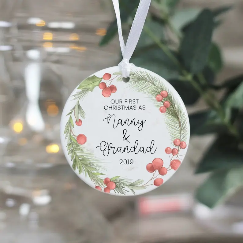 Оригинальное рождественское керамическое украшение для бабушки и дедушки