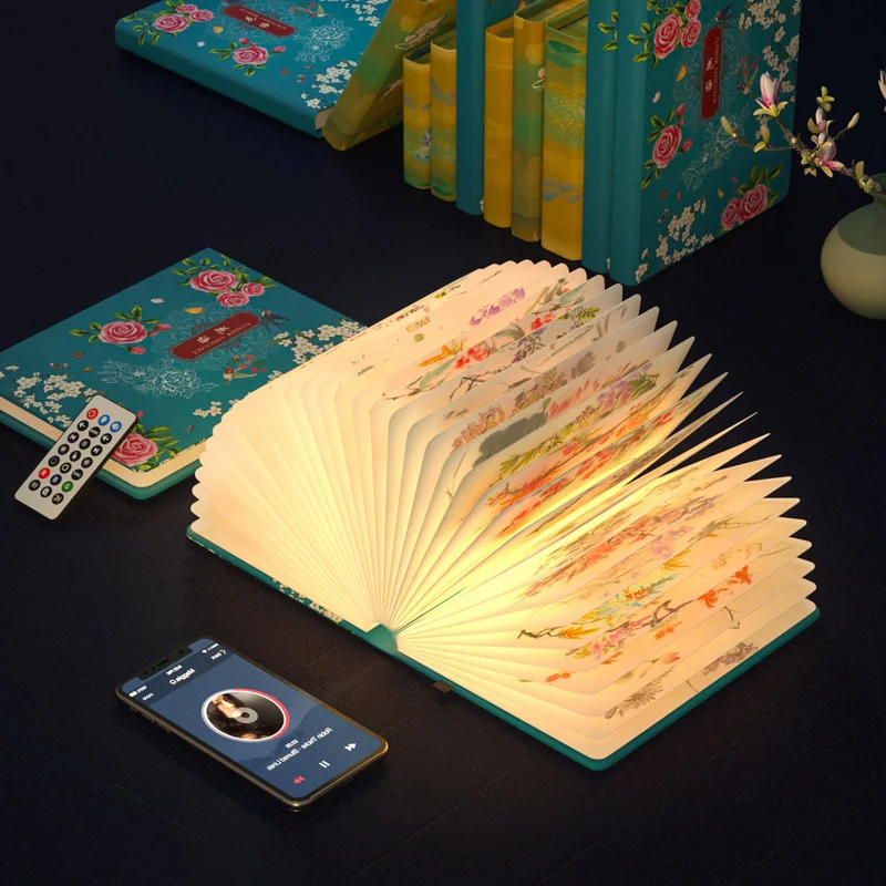 

Folding Bedroom Night Lamp Mid-Autumn Festival National Day Creative Personalized Gift Smart Bluetooth Speaker LED Light