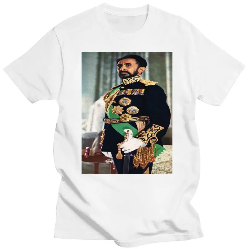 S Clothing  Emperor Haile Selassie Ethiopian Emperor Selassie Ethiopia T-shirt High Quality Tee Shirt