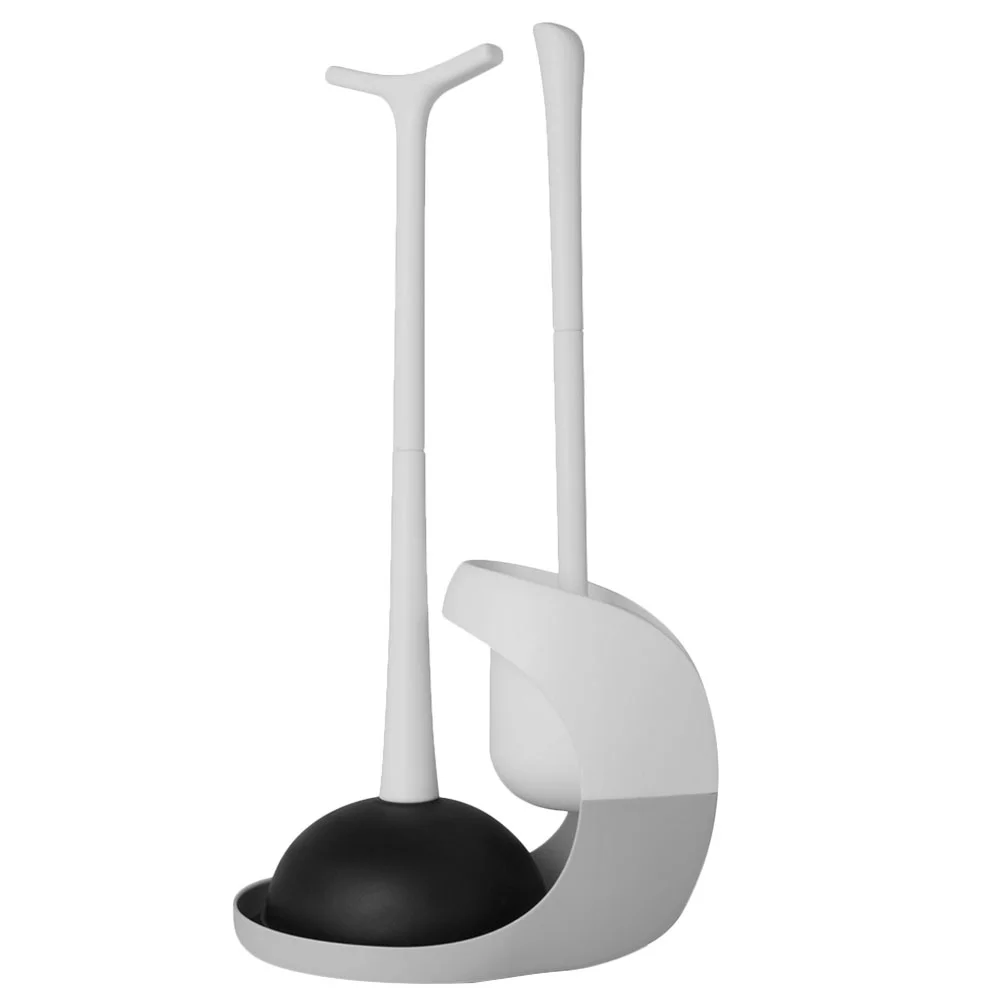

Brush Toilet Set Bathroom Plunger Holder Bowl Cleaningcleanerplungerstool Compactsilicone Deep