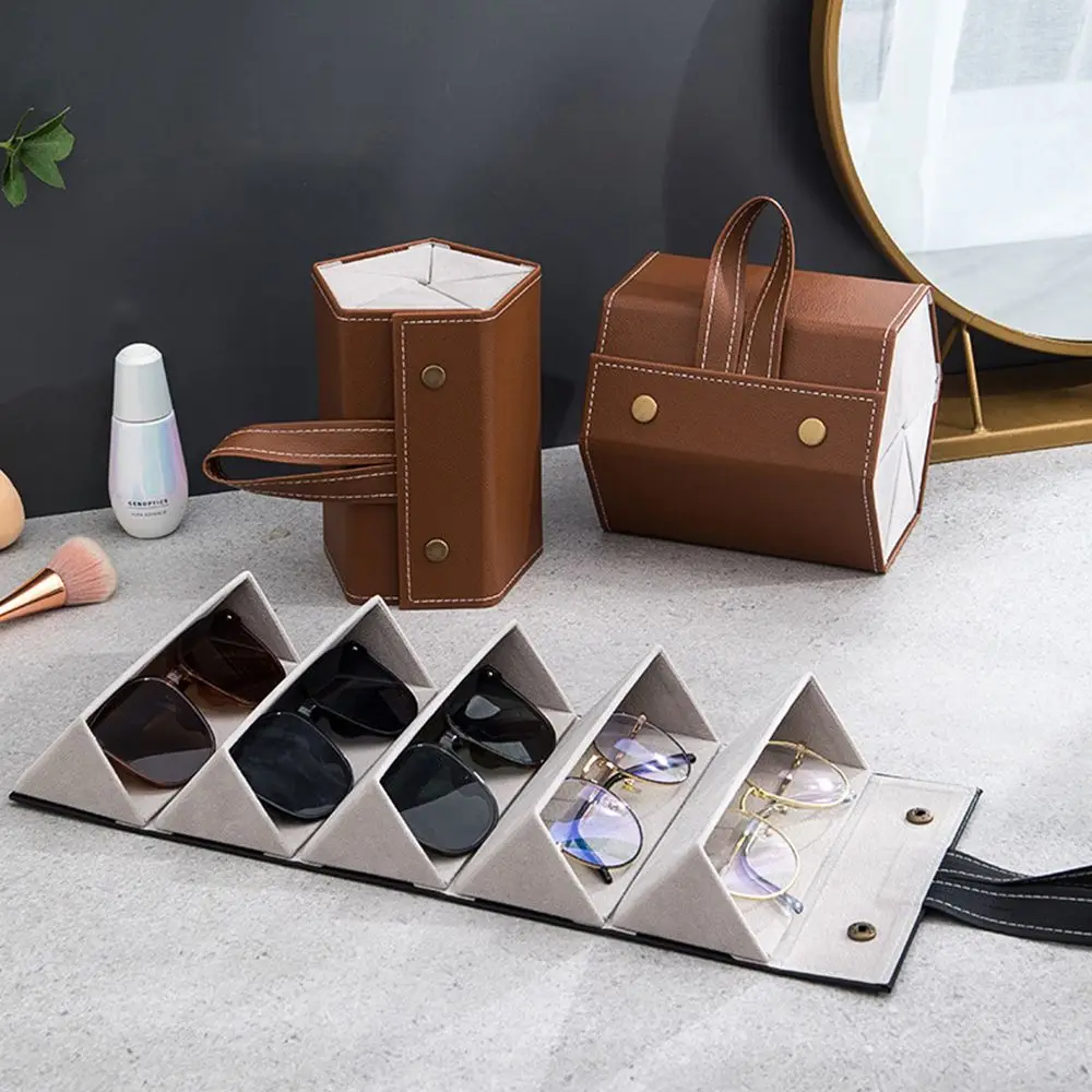 

Foldable Jewelry Organizer Save space Display Case Holder Storage box Eyewear Holder Slots Glasses Case Sunglasses Box