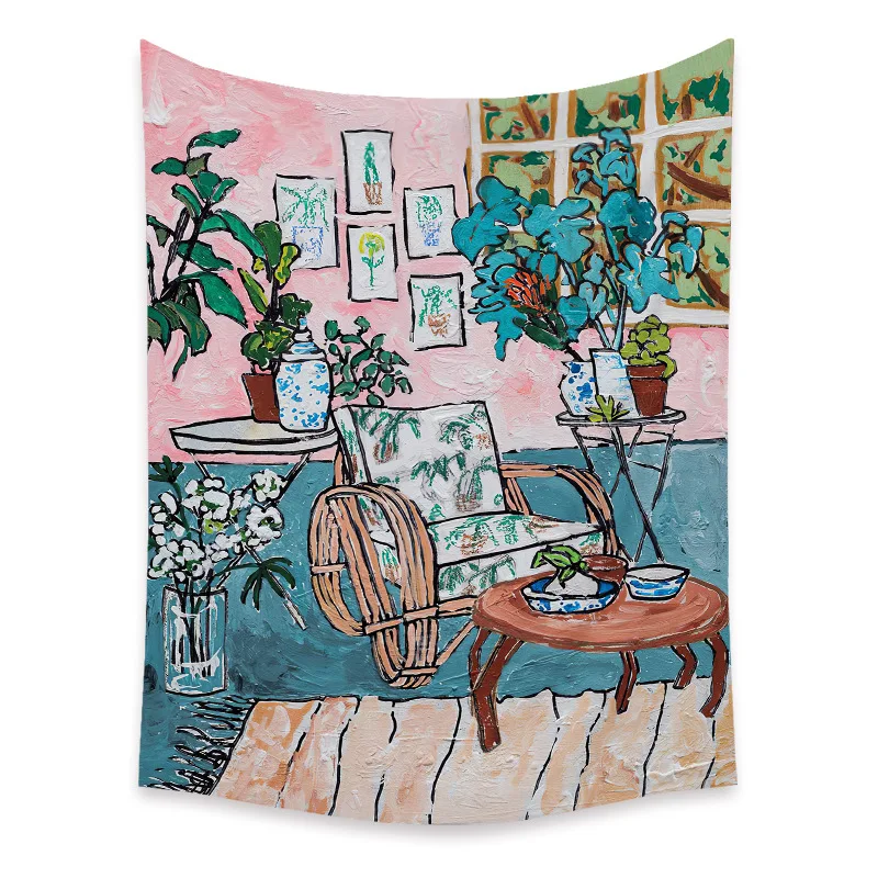 

Floral Art Print Tapestry Art Tapestry Wall Hanging Living Room Bedroom Dorm Party Wall Decoration
