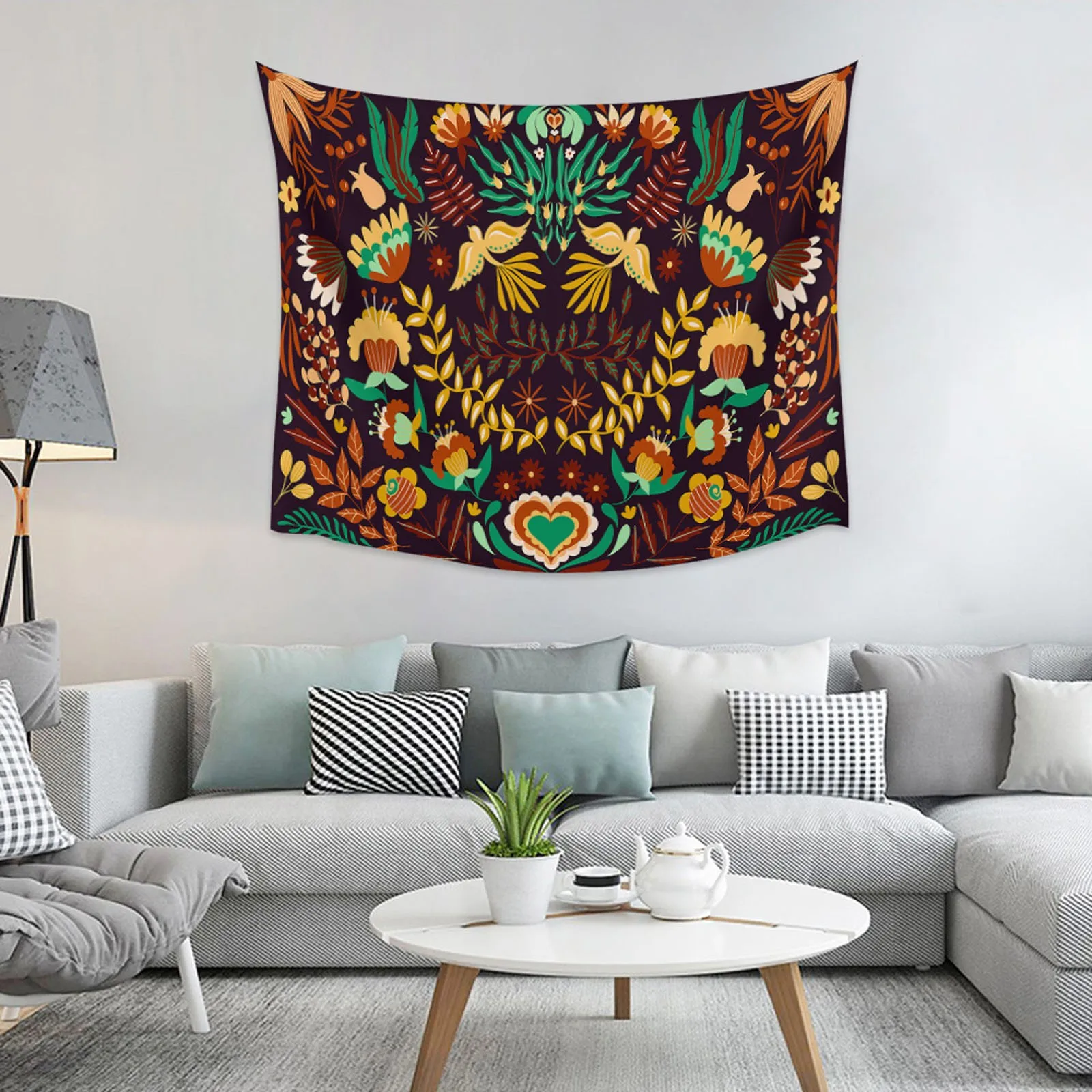 

Мексиканский стиль, красочные полосатые фотообои для гостиной, спальни, общежития, декор для стен, стильный гобелен