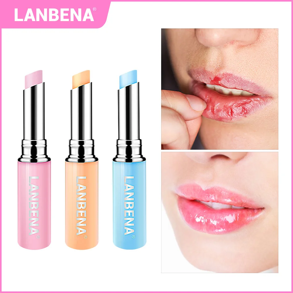 

LANBENA Chameleon Lip Balm Hyaluronic Acid Rose Moisturizing Natural Nourishing Smoothing Lip Lines Long-lasting Lip Care