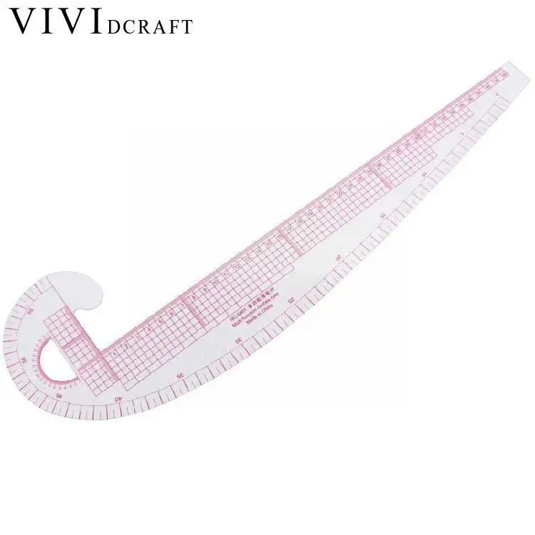 

New Multi-function Plastic French Curve Sewing Ruler Clothing Design Measure Tailor Degree 360 Tools Making Ruler Bend Rule I8p1