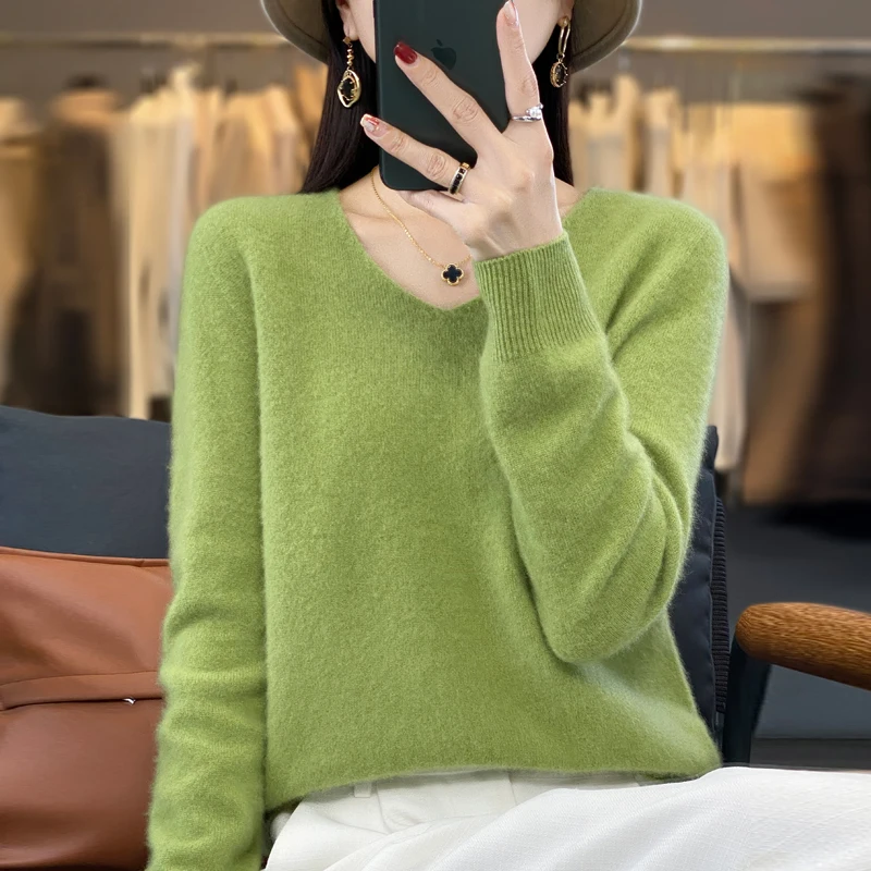 Свитер LDZWSM из мериносовой шерсти кашемировый пуловер женская трикотажная одежда