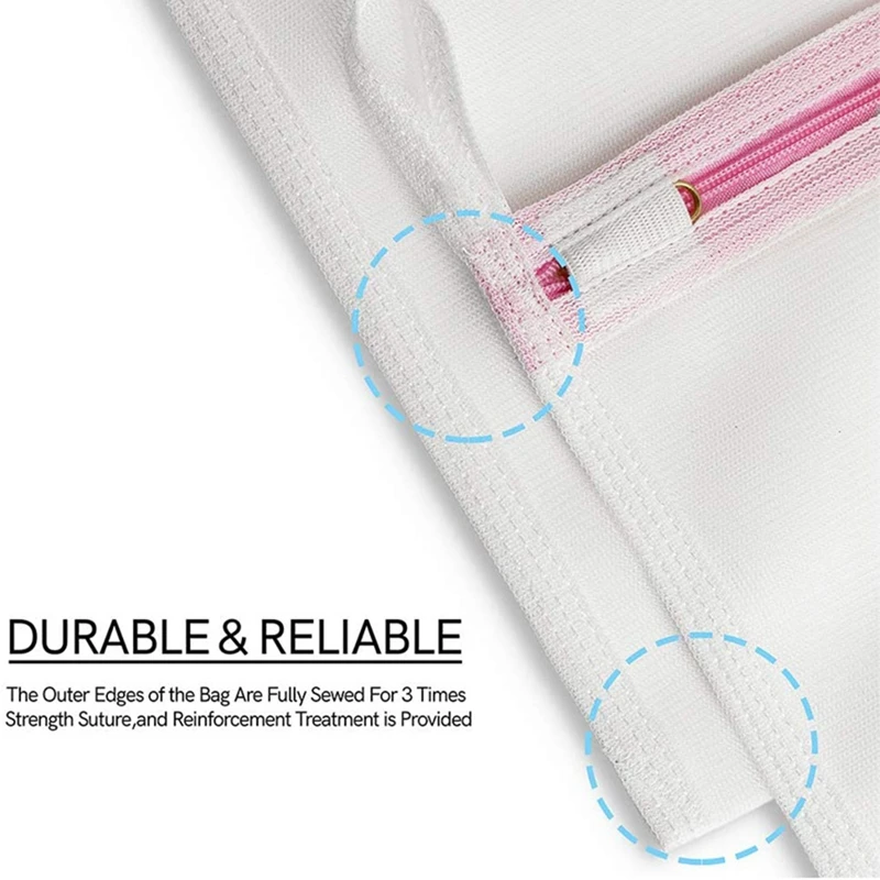 Сетчатый мешок для стирки деликатной сетчатый одежды с молнией YKK