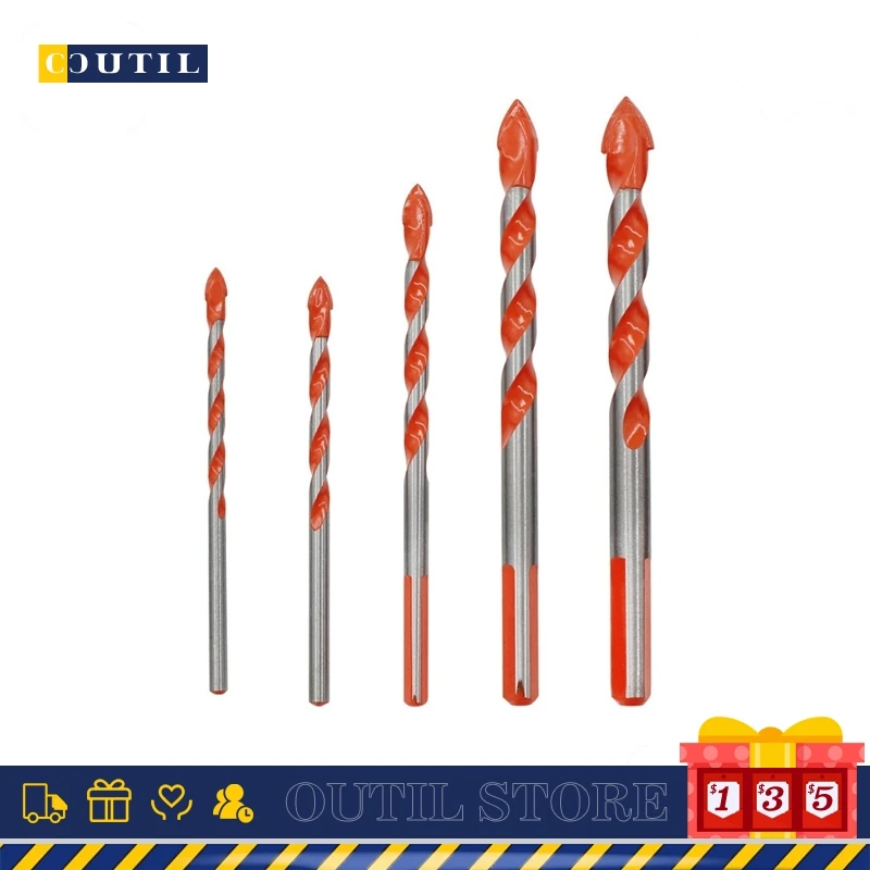 

Multi-function Ceramic Wall Tile Drill Set Glass Marble Drill Hand Electric Drill Alloy Drill Cement Glass Cement Hole Opener