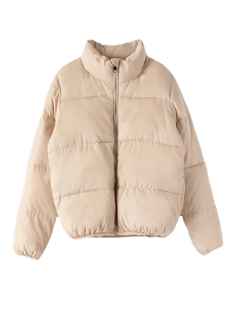 Women Puffer Jackets 2022 Cotton Padded Bubble Coat Solid Girls Spring Autumn Demi-season Outerwear Factory Supply Hot Sales!