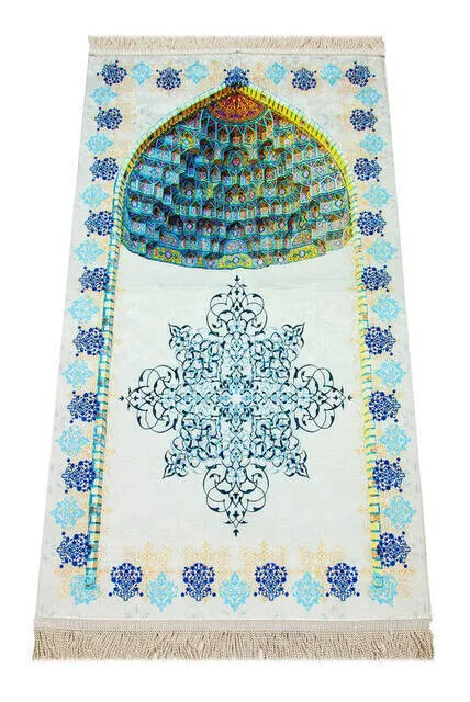 IQRAH Eyteks Sponge Prayer Rug-Turquoise Color