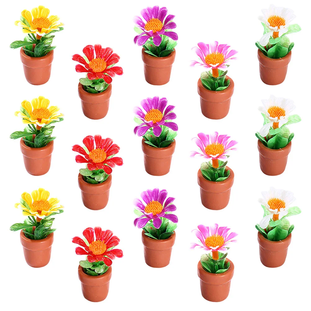 15 шт. украшение дома мини-модель растения цветок микро поддельные зеленые