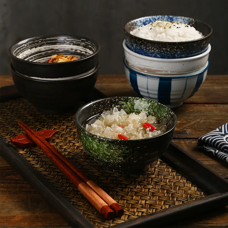 

Japanese Ceramic Bowl 4.5 Inch 5 Inch Rice Bowl Creative Japanese Tableware Home Commercial Soup Bowl Restaurant Set The Table
