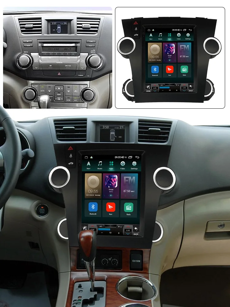 8G 128G DSP Android 11 для Tesla вертикальный экран BT Автомагнитола мультимедийный плеер Toyota