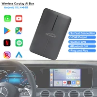 wireless carplay ai box plug and play android10 car multimedia player netflix youtube google assistant for benz honda nissan kia
